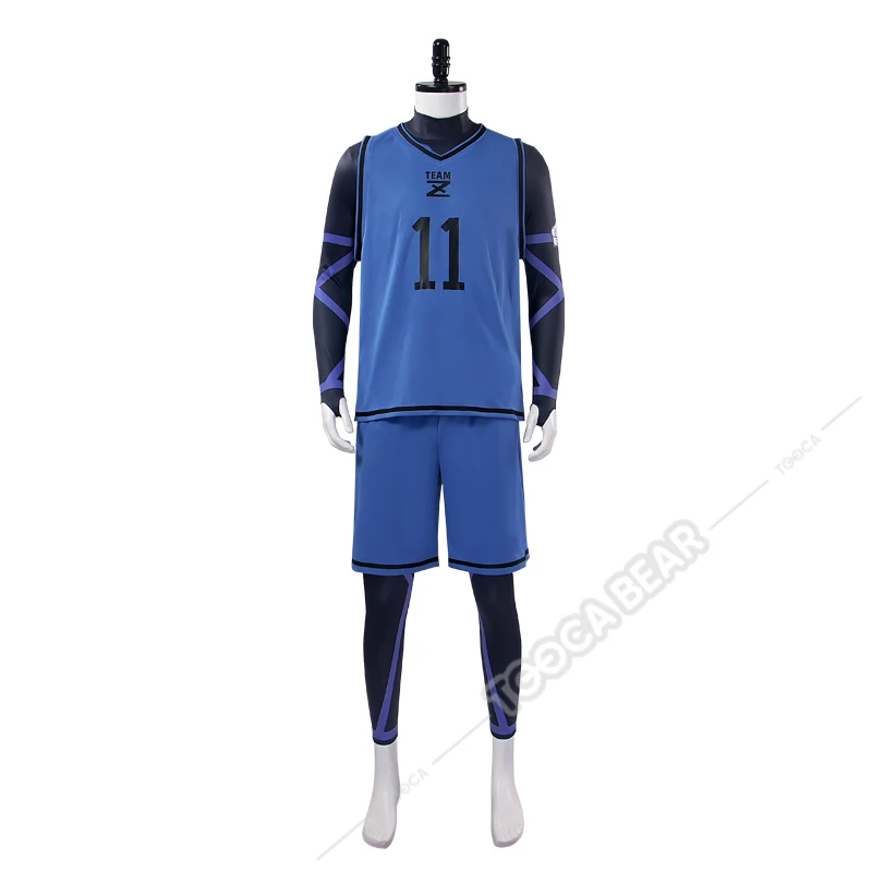 Blue Lock Cosplay Costume Jersey Football Club Sportswear Anime Isagi Yoichi Hyoma Chigiri Meguru Bachira Jumpsuits Vest Shorts