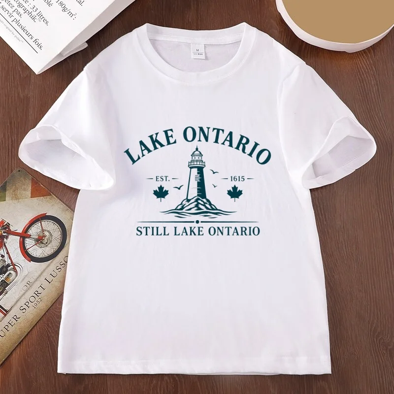Lake Ontario Still Lake Ontario T Shirt Men Women Canadian Lake Lover T-shirt Casual Round Neck Printed Tsihrts Streetwear