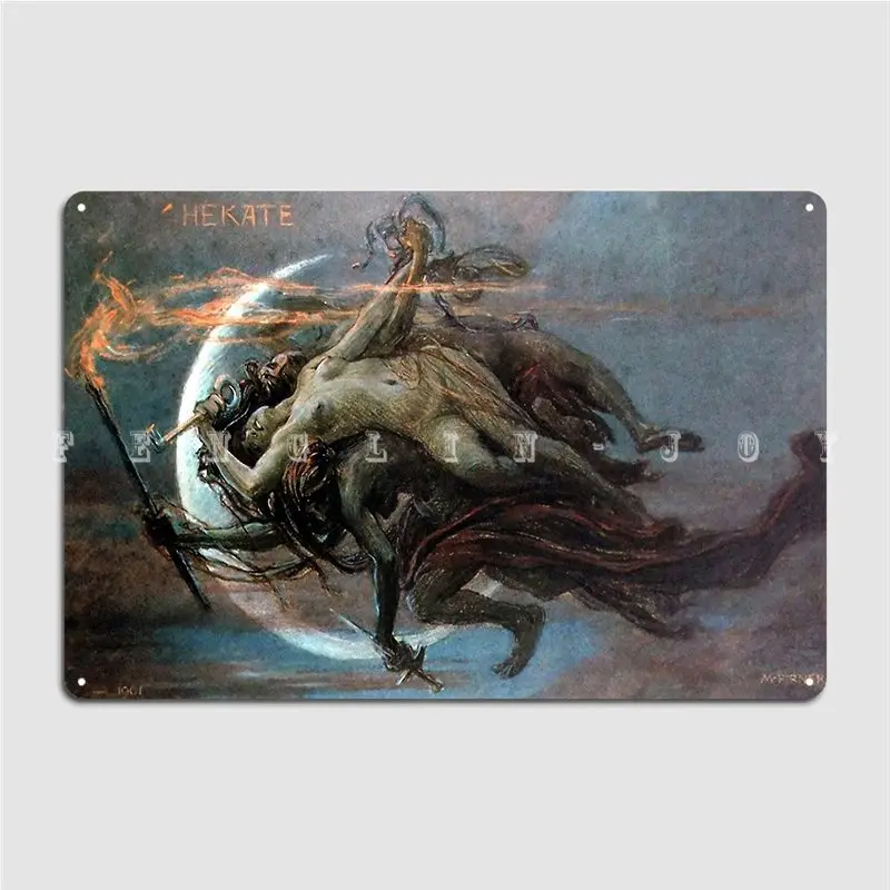 Hecate Maximilian Pirner Metal Sign Wall Mural Wall Wall Decor Printing Tin Sign Poster