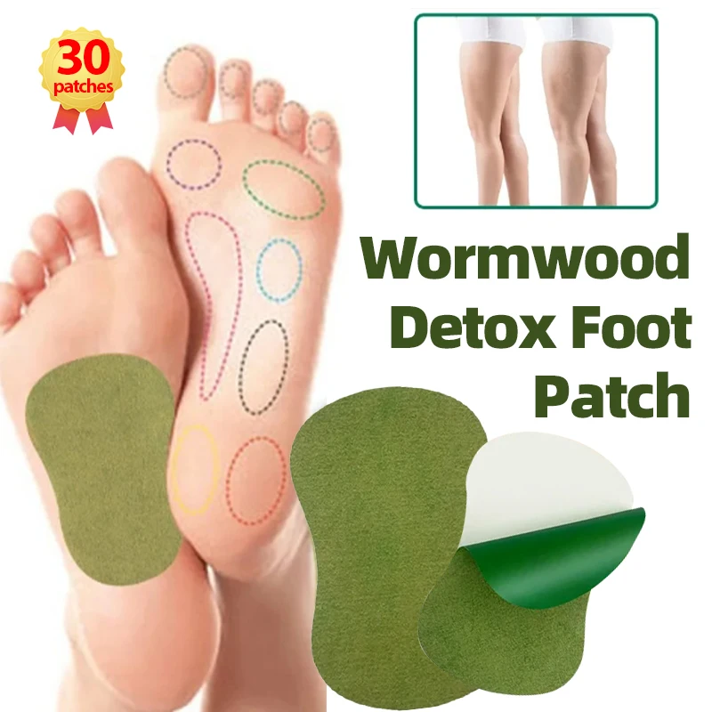 

Detox Foot Patches Body Toxin Detoxification Deep Cleansing Stress Relief Help Sleeping Natural Wormwood Feet Pads 10/20/30pcs