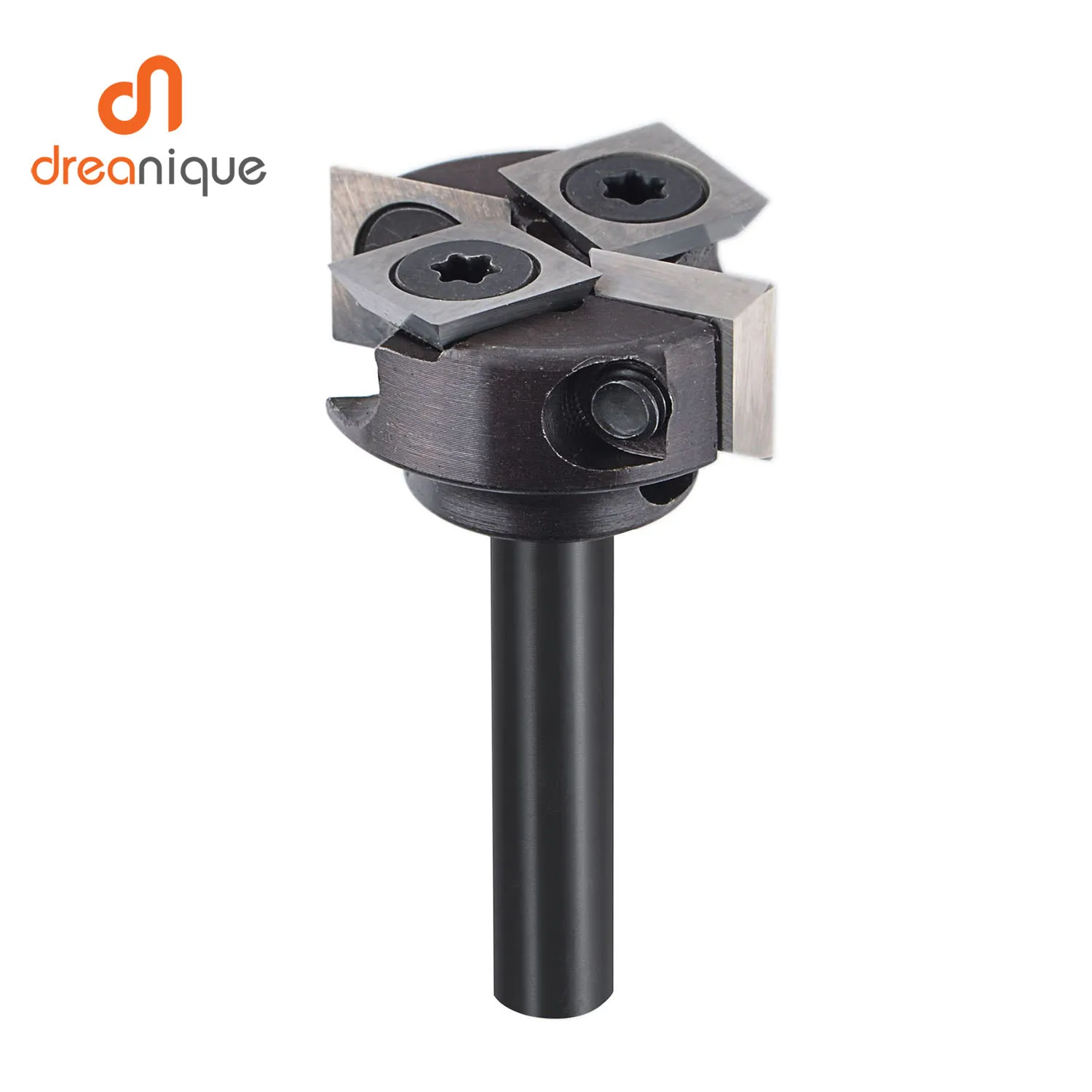 Dreanique 2-Flute Wood Planer Bit 25.4 31.75mm Cutting Diameter 6.35mm Shank Spoilboard Surfacing Router Bit Insert Carbide Slab