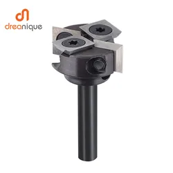 Dreanique 2-Flute Wood Planer Bit 25.4 31.75mm Cutting Diameter 6.35mm Shank Spoilboard Surfacing Router Bit Insert Carbide Slab