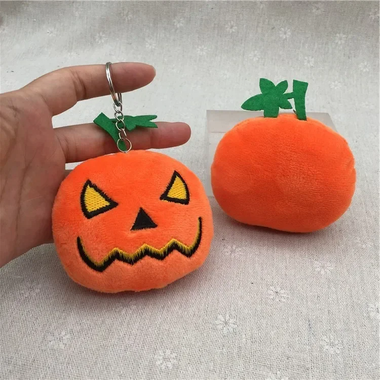 Halloween Dolls Funny Pumpkin Soft Stuffed Plush Toys Hobbies Key Chain Cute Delicate Bag Decoration Great Festival Gift for Kid