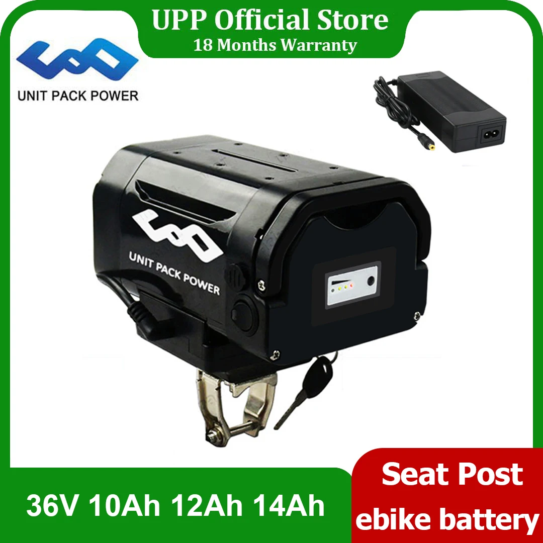 

Seat Post eBike Battery 36V 14Ah 12Ah 10Ah With 18650 Sanyo Li-ion Cell for Bafang TSDZ2 250W 350W 500W Electric Bicycle Motor