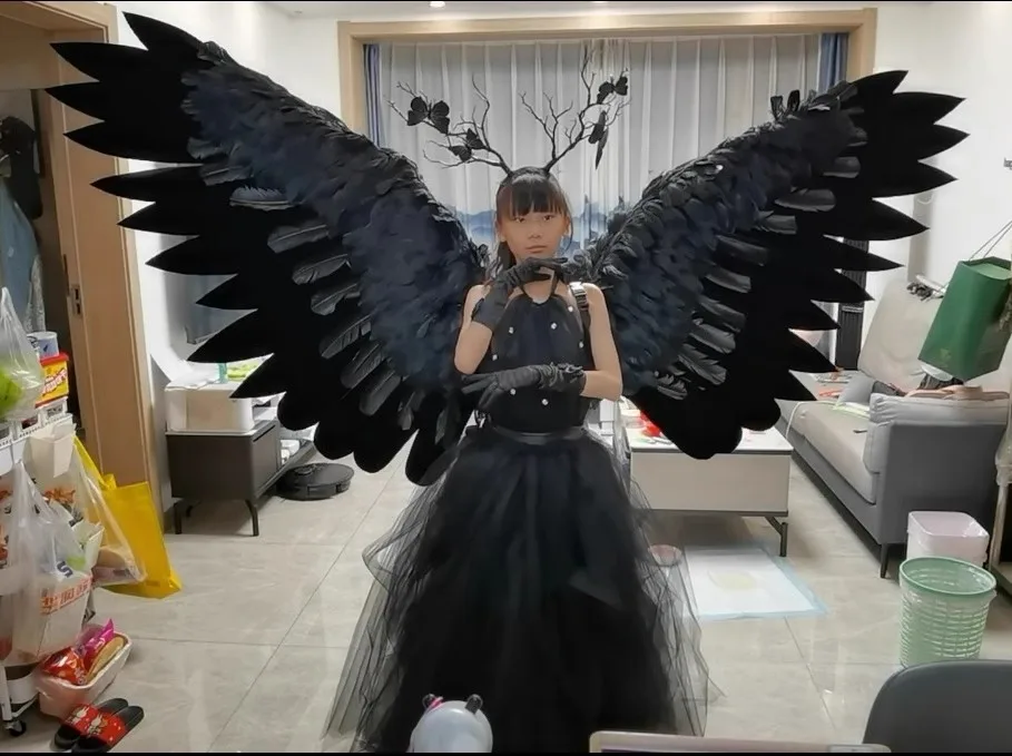 

Super Sized Electric Wireless Remote Control Retractable Angel Feather Wings Cosplay Prop Mechanical Folding Wing Decoration