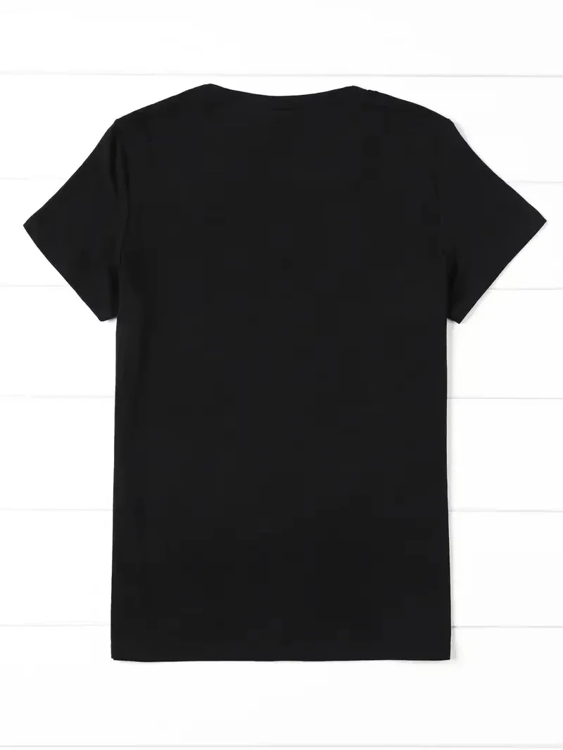A B C D E English Alphabet Print T Shirt Women New Summer Couples Lovers Female T-Shirt Harajuku Casual Black Tops Tshirts