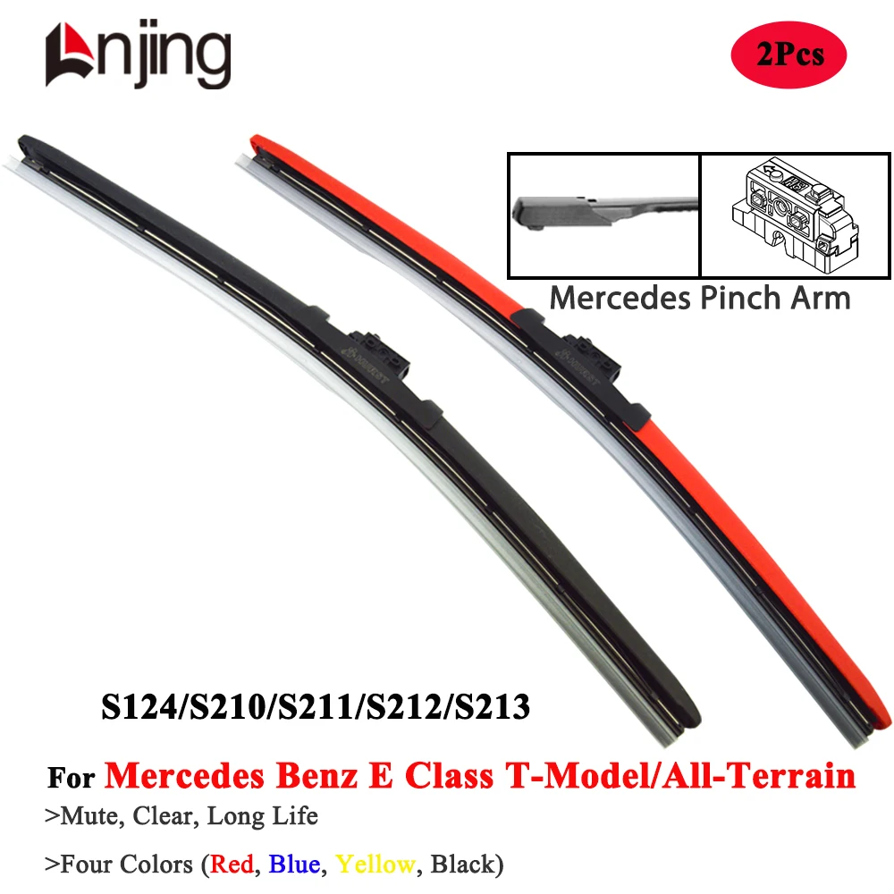 

LNJING Colorful Wiper Blades For Mercedes Benz E Class Estate S211 S212 S213 E220 E230 E280 E290 E43 E53 E63 AMG Car Accessories