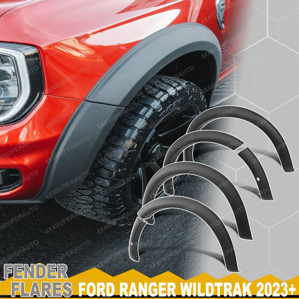

Fender Flares Wheel Arch For Ford Ranger NEXT-GEN 2023 2024 2025 WILDTRAK WILDTRAK-X With Sensor Hole Car Exterior Accessories