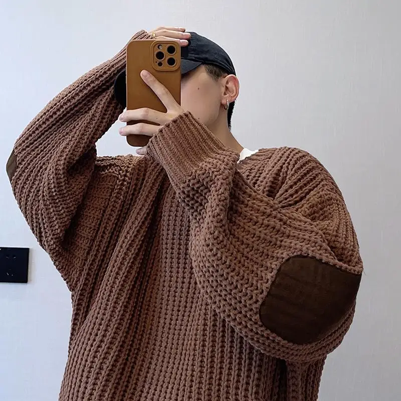 

Large Size Men's Casual round Ne Thermal Outerwear Vintage Brand Oversized Comfortable Autumn Winter Knitted Sweater