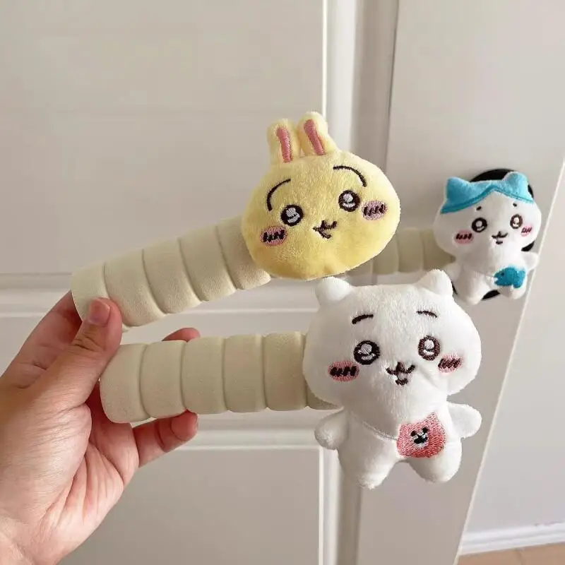 Chiikawa,Hachiware,Usagi Cute Cartoon Doorknob Cover, Anti-Collision Anti-Static Doll Protector For Kids Room  In Stock