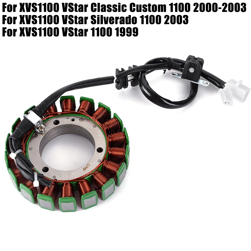 

Stator Coil For Yamaha BT1100 XVS1100 BT 1100 VStar Classic Custom Silverado 1100 2003 5JN-81410-10 5EL-81410-01 5EL-81410-00