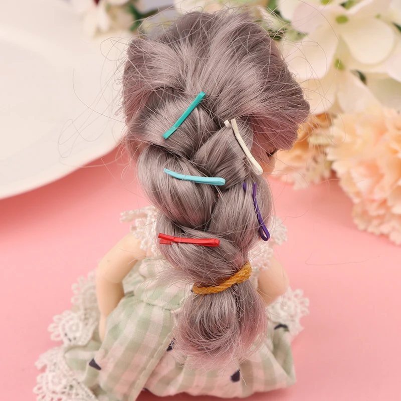 10 pz bambola in miniatura clip di capelli perno di capelli per giocattoli styling dei capelli per 1/6 1/12 accessori bambola copricapi decorativi mini forcine