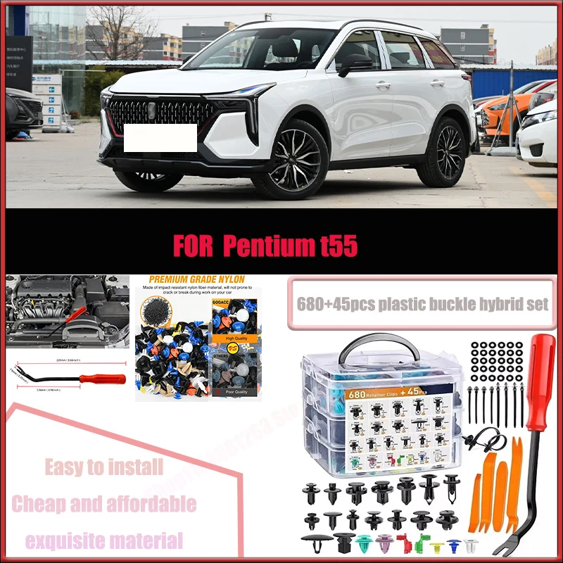 

For Pentium t55 Ford Audi BMW Toyota Car Plastic Retainer Clips Kit 680+45pcs Auto Fender Push Pin Car Fastener Clip Mixed Set