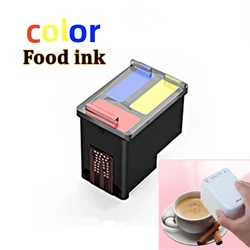 Black Coffee Tri-Color Food Edible Ink Inkjet Cartridge Replacement Printer For Kongten Mbrush Mini Handheld Printer