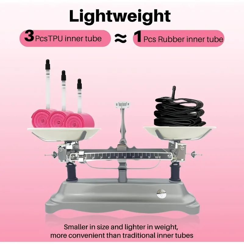 أنبوب داخلي للدراجة من مادة TPU 700C مكون من قطعتين     - صمام بريستا 28 جرام خفيف الوزن (45/65/85 مم) 18-32C مقاوم للثقب لدراجات الحصى على الطرق #4