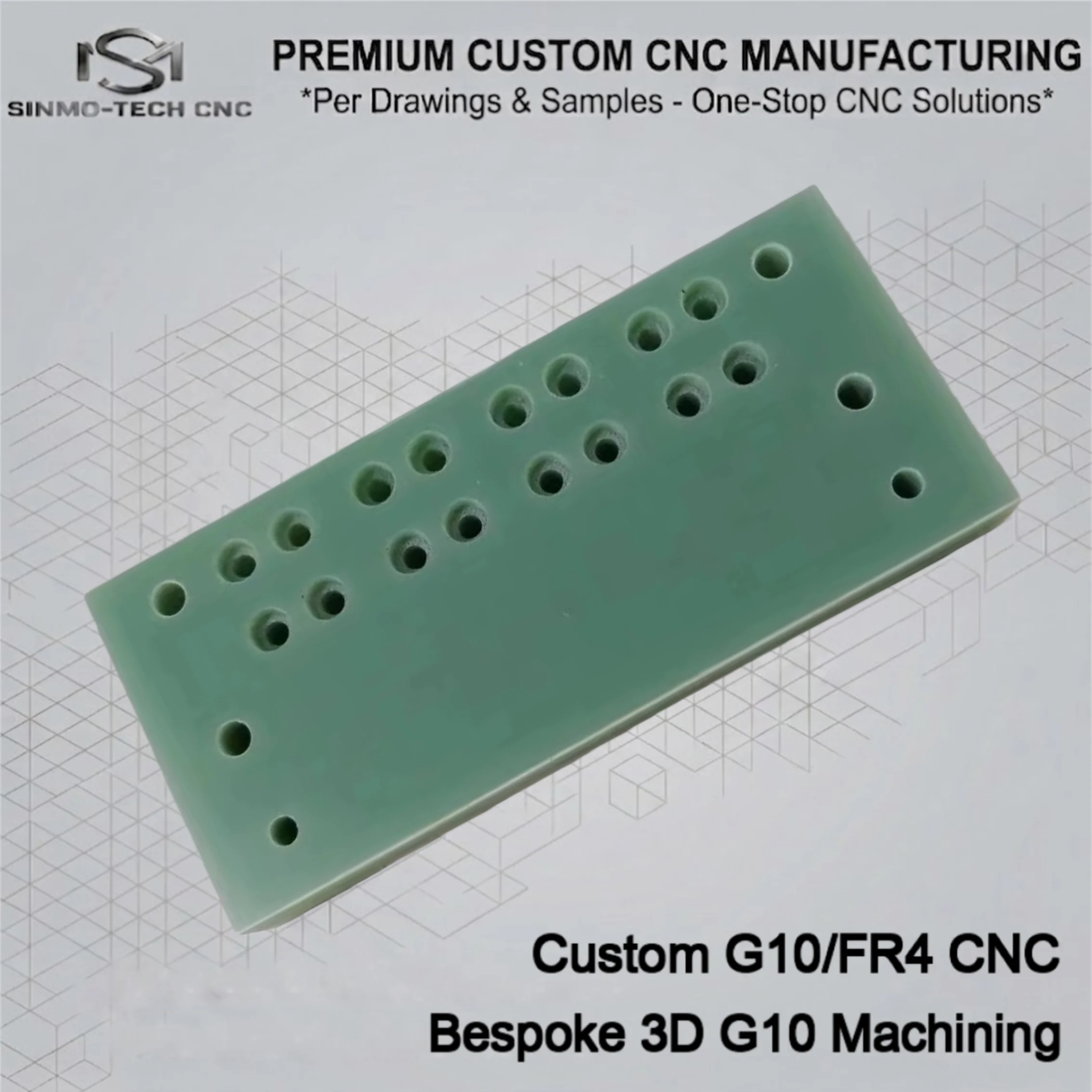 Custom CNC FR4 G10 Machining Electrical Insulation Spacer Sheet Flame Retardant Epoxy Glass Fiber Components 1pc