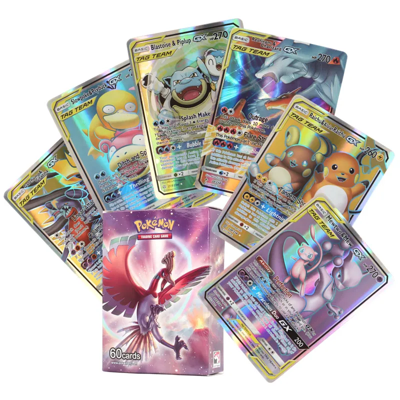 60/100 Stück Pokemon-Karten Neue EX Obsidian Flames Titankristall Charizard Pokemon-Karten Englische Version