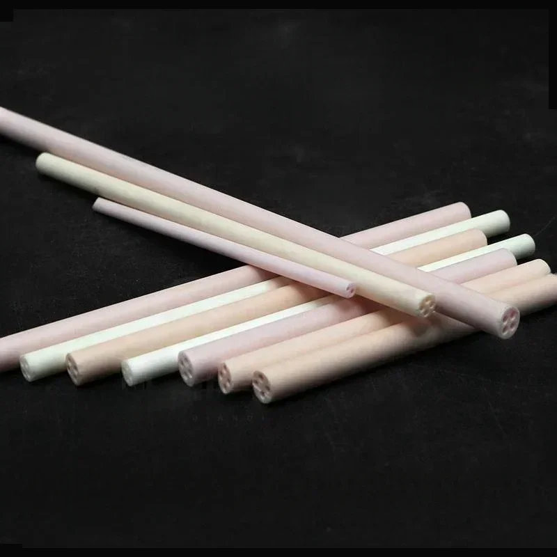 1 Meter Long 95 Alumina Ceramic High-Purity Four Hole Corundum Tube Thermocouple Core Porous Insulation Tube for Industrial Use