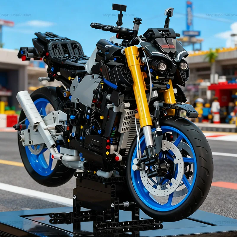 1478PCS Modello di corse motociclistiche ad alta tecnologia Modello di blocco Modello di assemblaggio educativo per bambini Giocattoli Regalo per adulti Decorazioni per il desktop