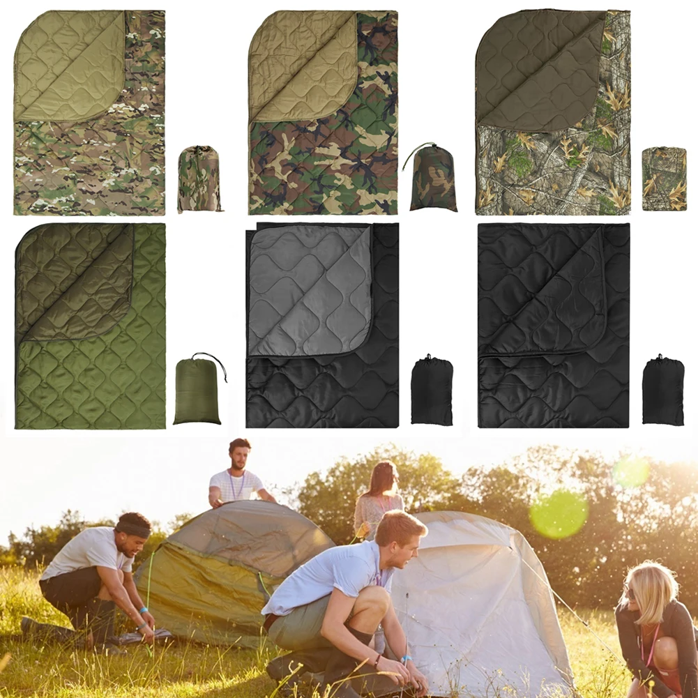 Outdoor Travel Blanket with Compression Carry Bag Lightweight Warm Quilt Multifunctional Backpacking Quilt Jungle Hunting Gear