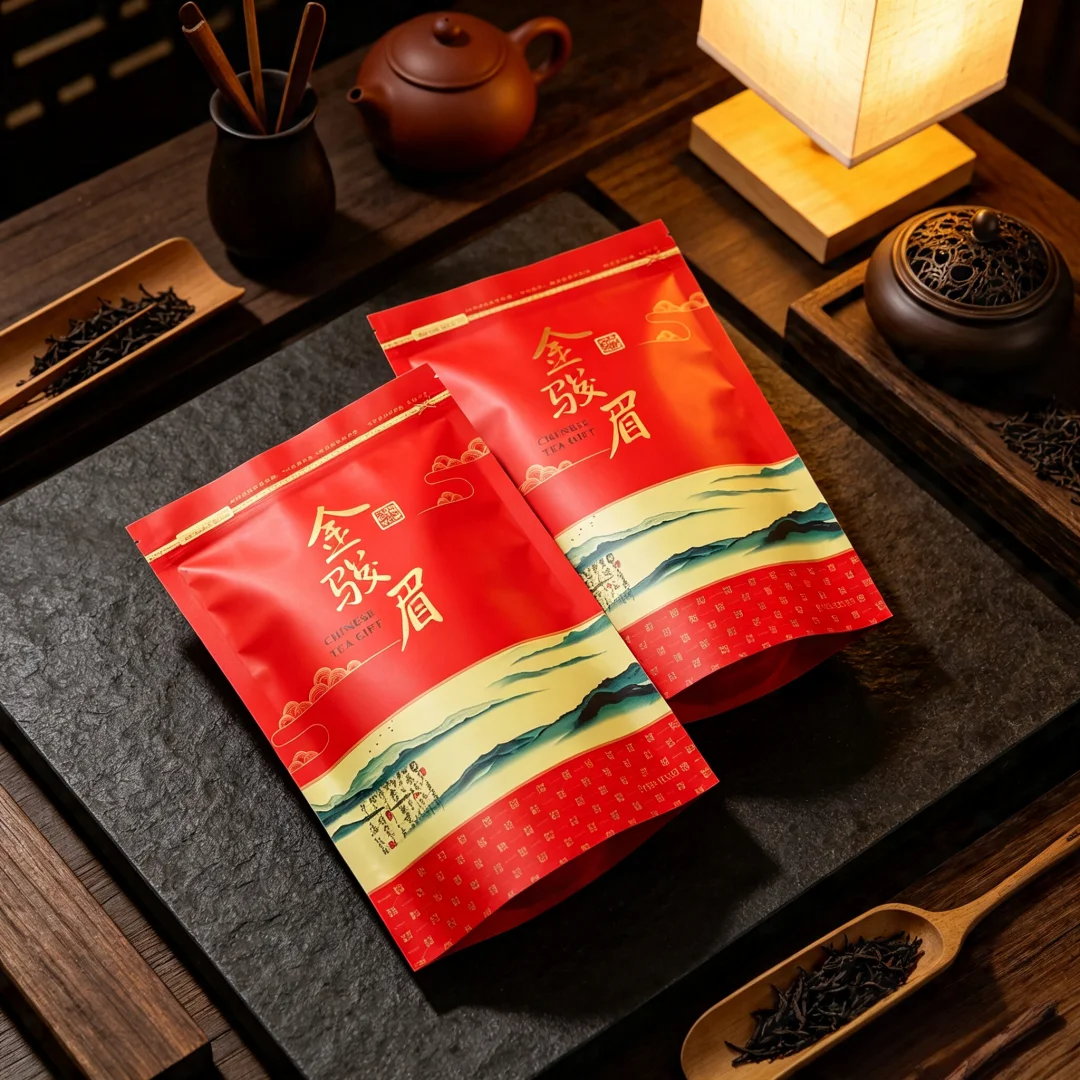 Chinese Longjing Tea Set Zipper Bags Dahongpao Biluochun Green Tea Recyclable Sealing Packing Bag NO Packing Bags