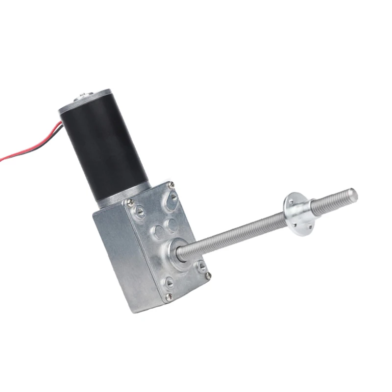 5840-31ZY Long Threaded Shaft Micro DC Electric Worm Geared Motor High MAX Torque 70KG DC12V24V M8/T8 Adjustable Speed Self Lock