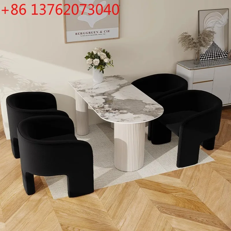 

Light luxury modern minimalist wabi-sabi style dining chairs