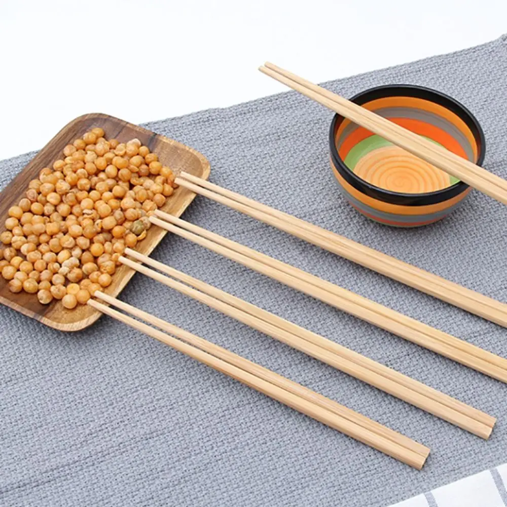 1pair Simple 24/27/30/32cm Bamboo Chopsticks No Wax Extra Long Hotpot Chopsticks No Paint Anti-slip Chopsticks Home