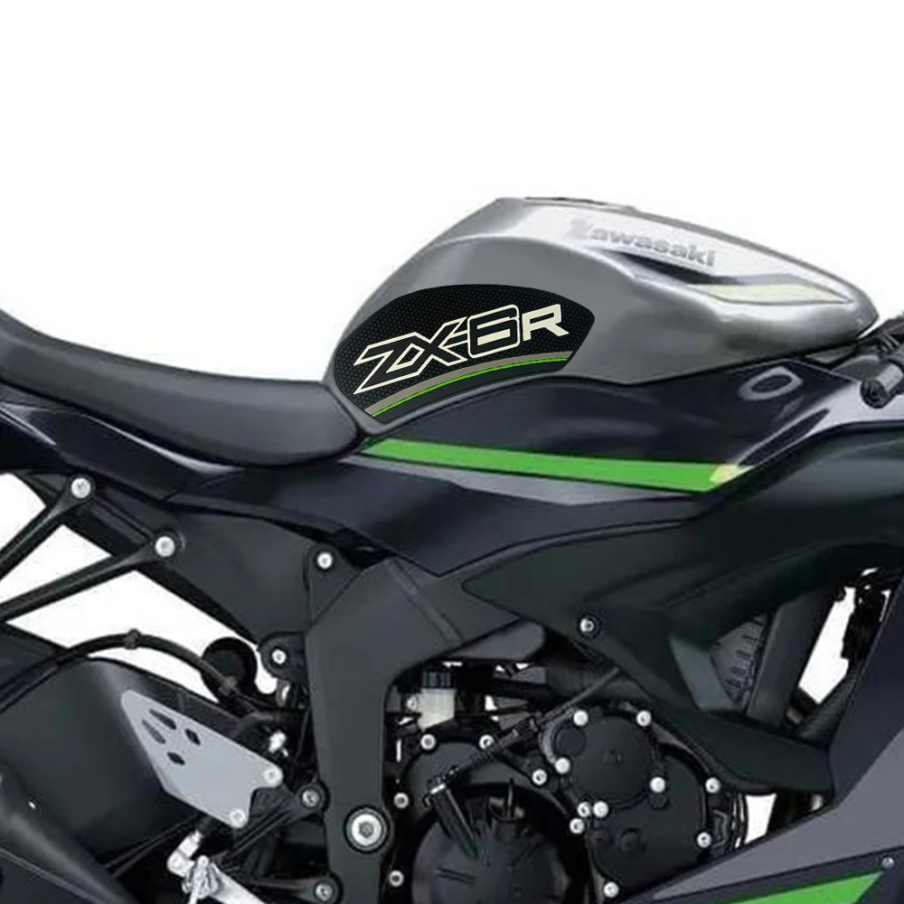 For Kawasaki Ninja ZX6R ZX-6R 2024- Motorcycle Sticker Anti Slip Fuel Tank Pad 3D Side Gas Knee Grip Traction Pads 2