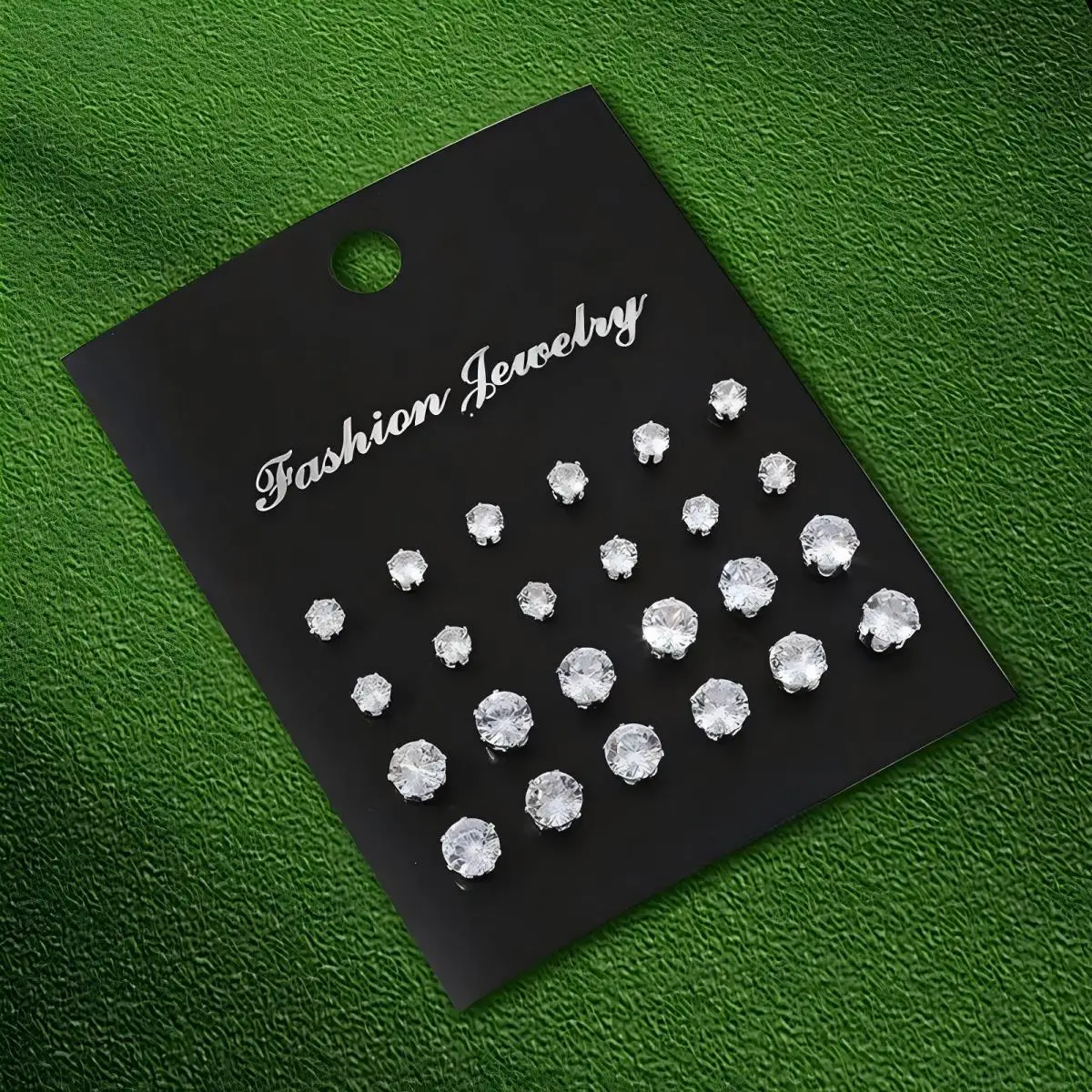 Multi Sizes Round Clear CZ Stud Earrings Set For Women Silver Tone Hypoallergenic Mini Crystal Tiny Stud Ear Jewelry Pack Daily Casual Party Fashion Gifts For Ladies Girls