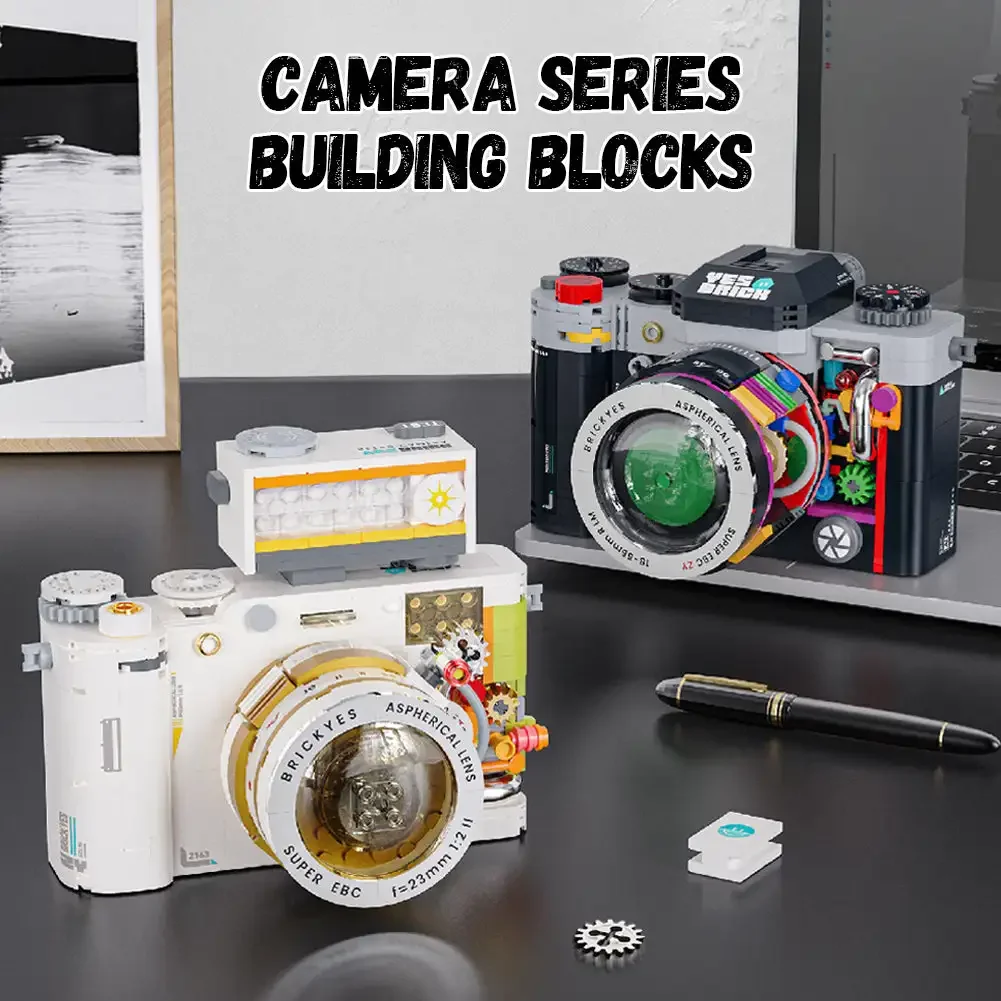 Retro Camera Building Kit Construction Model Building Blocks Set, Collectible Gift Idea Building Set for Adults and Teen