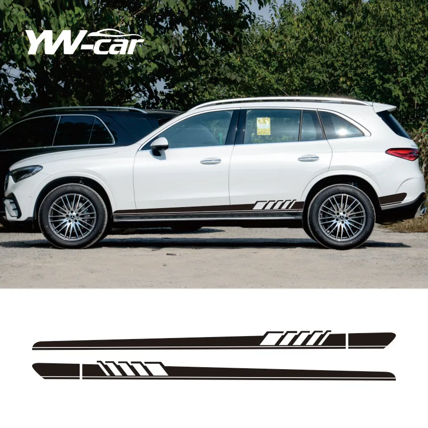 

2 Pcs Edition One Style Door Side Stripes Skirt Sticker For Mercedes Benz GLC Class X253 SUV C253 Coupe AMG GLC43 GLC63 220d 300