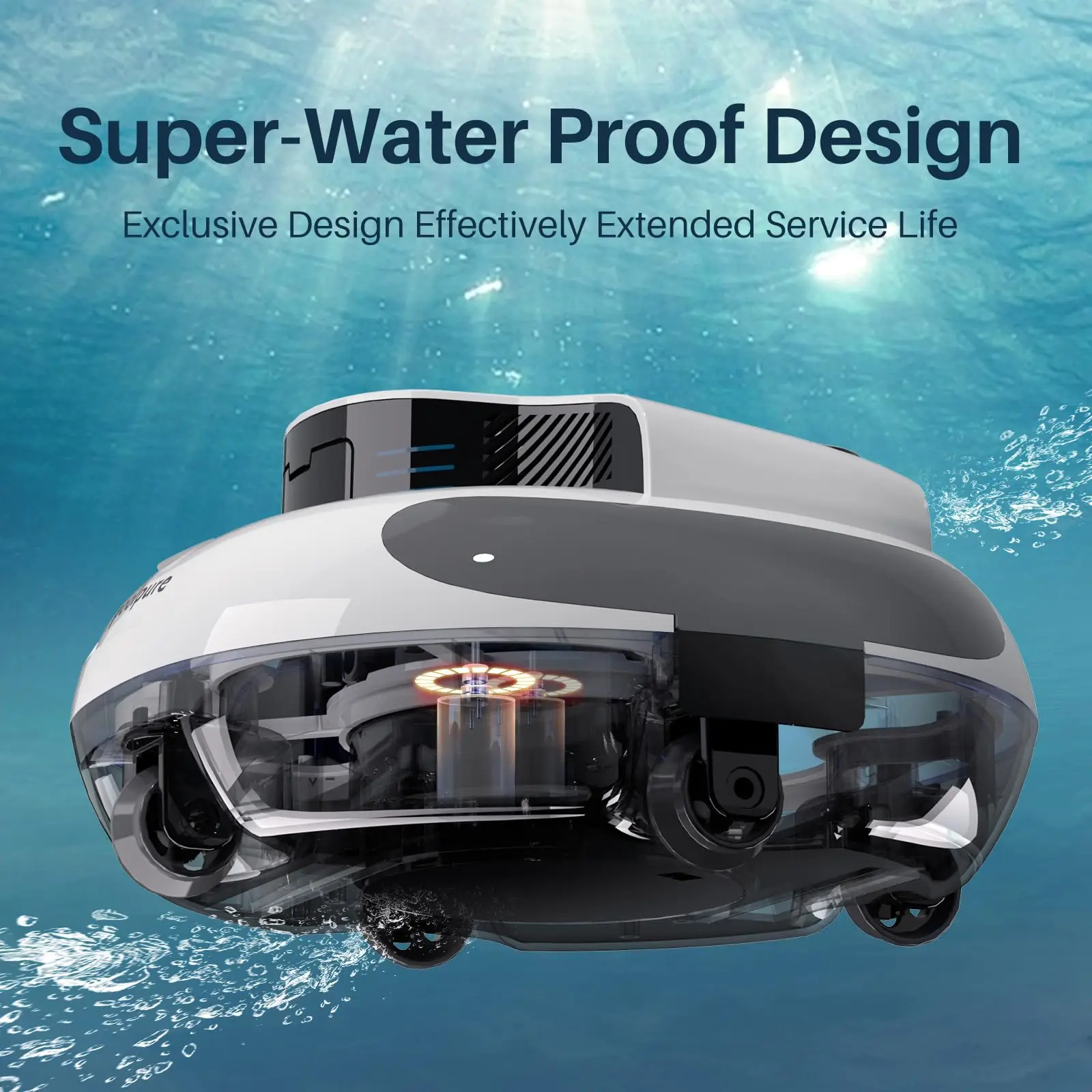 Blossom PC100 Cordless Robotic Pool Cleaner,5000mAh Battery,100 Mins Working Time,IPX8 Waterproof,One‑Click Automatic Operation,Lightweight 3.8kg,for Above‑Ground & Irregular Flat‑Bottom Swimming Pools,Easy Retrieve & Clean Pool Vacuum Robot