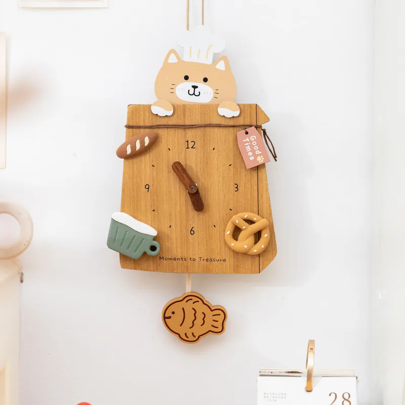

Decoration Quiet Wall Clock Pendulum Nordic Cute Living Room Wall Clock Luxury Design Bedroom Decorazioni Casa Home Decor Items