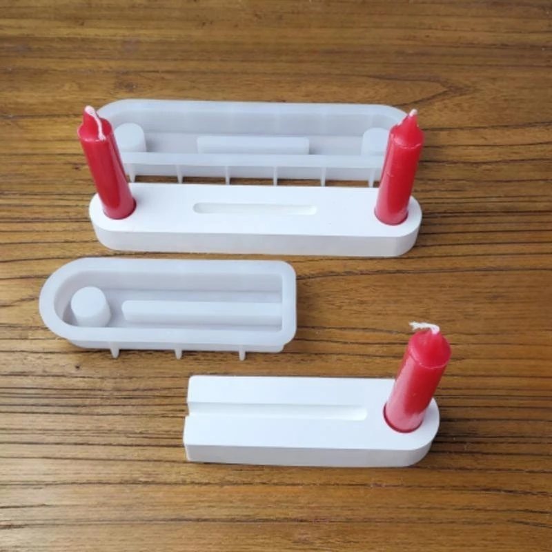 الأسمنت ثقوب الشمعدانات قوالب السيليكون حامل الشموع الخرسانية الزخرفية #5