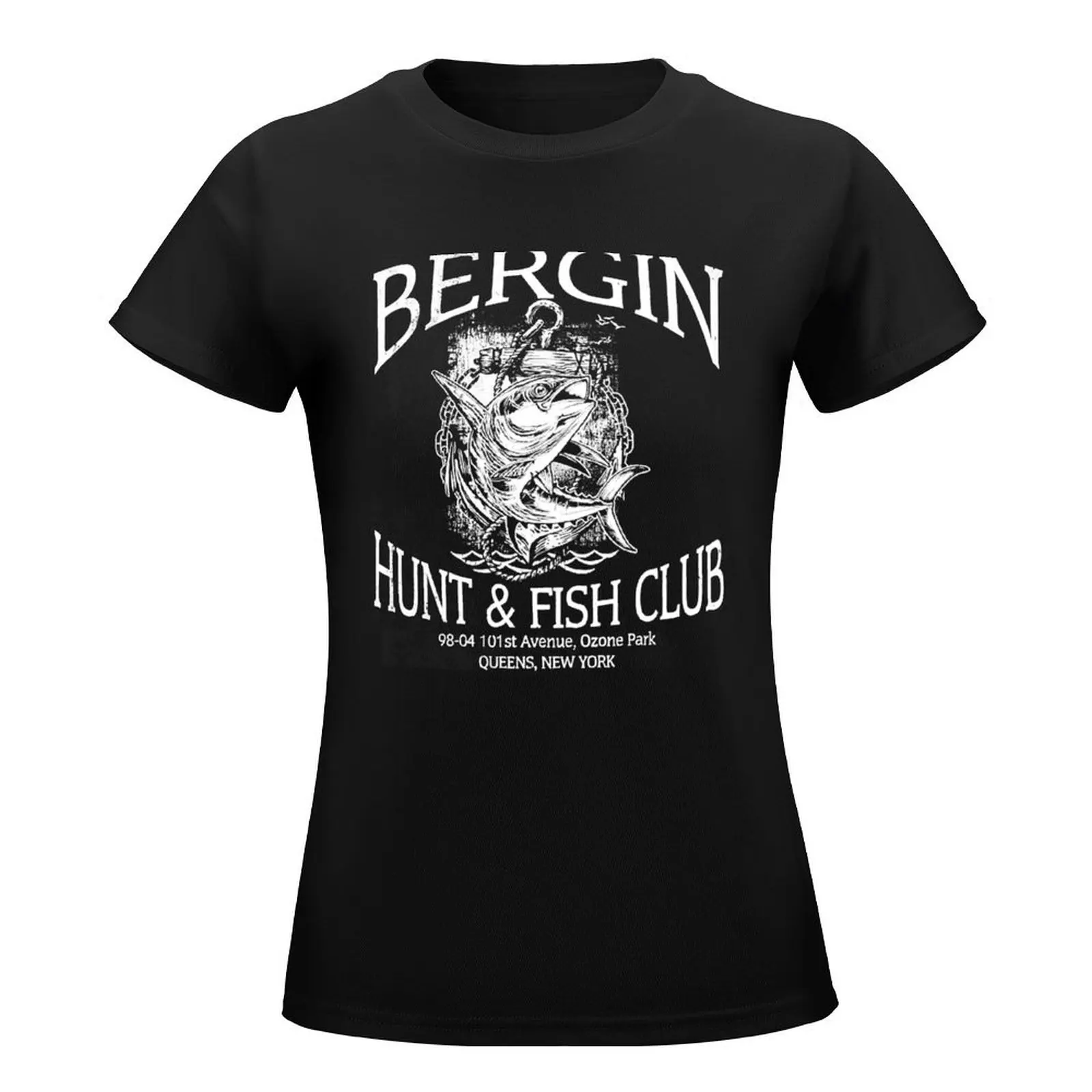 Bergin Hunt and Fish Club, distressed T-Shirt vintage clothes anime clothes summer top summer blouses woman 2024