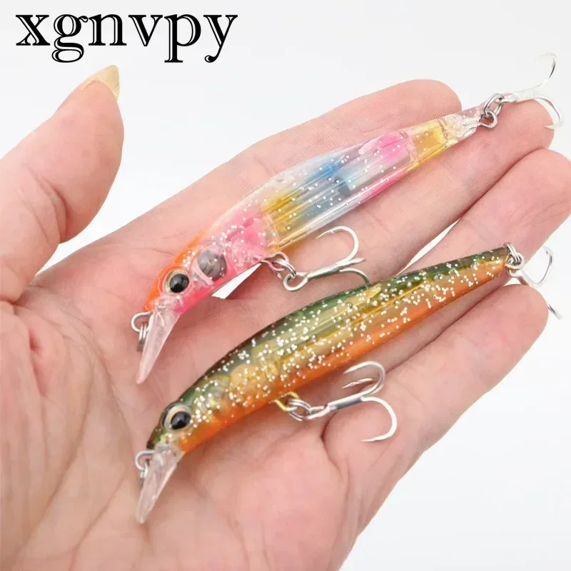 xgnvpy 80mm/9.1g Submerged Minnow Micro Road Bait Magnetic Center Of Gravity Shift Fishing Red Eye Bait Freshwater