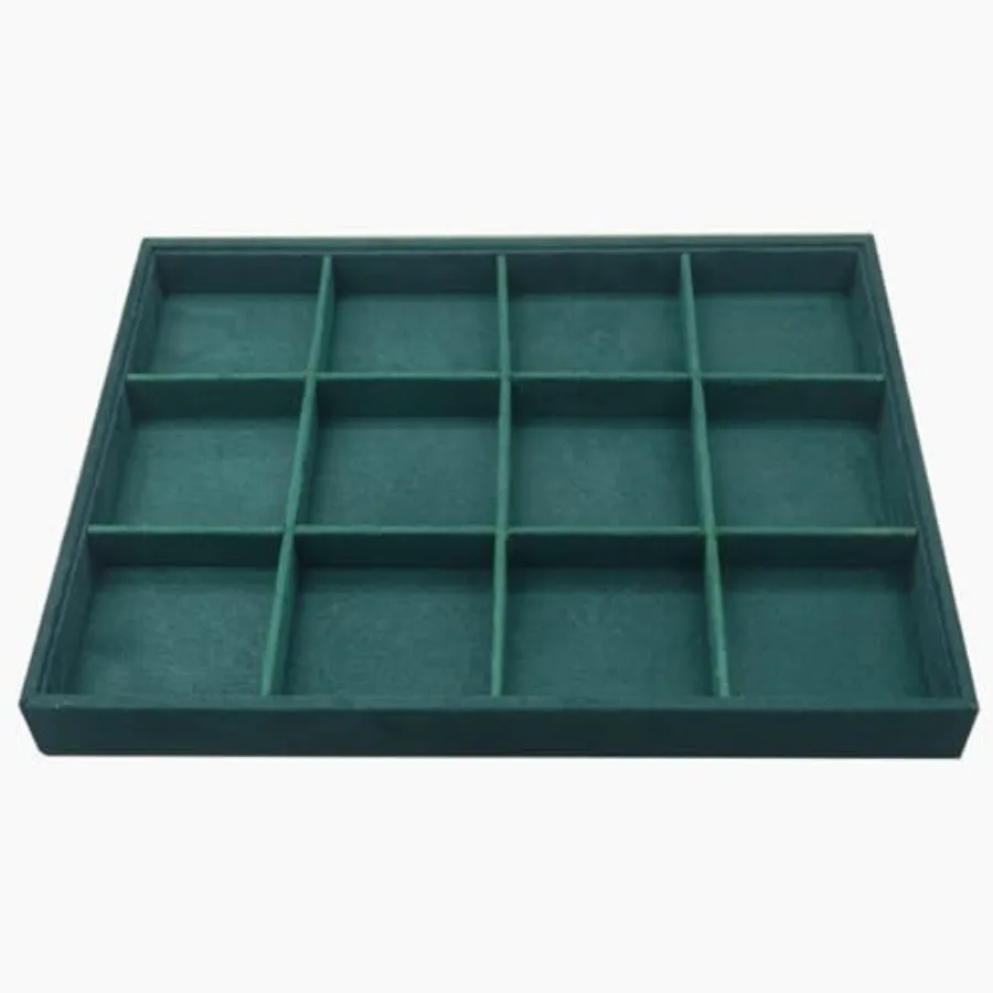 

Large Velvet Jewelry Tray, Drawer Organizer for Jewelry in Dresser, Stackable Jewelry Drawer Organizer Inserts for Earring Neck