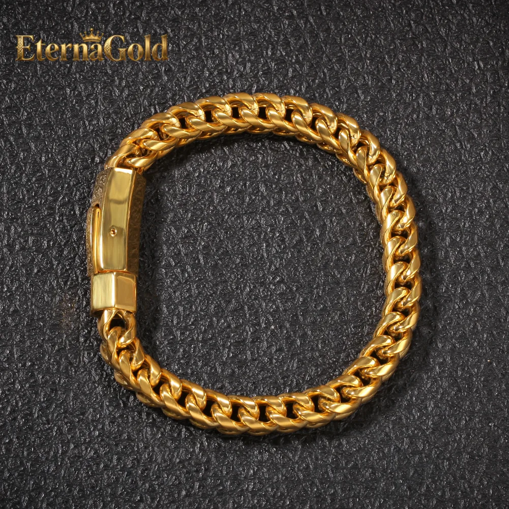

EternaGold Luxury 24K 9999 Pure Gold real gold Hip Hop Trendy Men's Bracelet