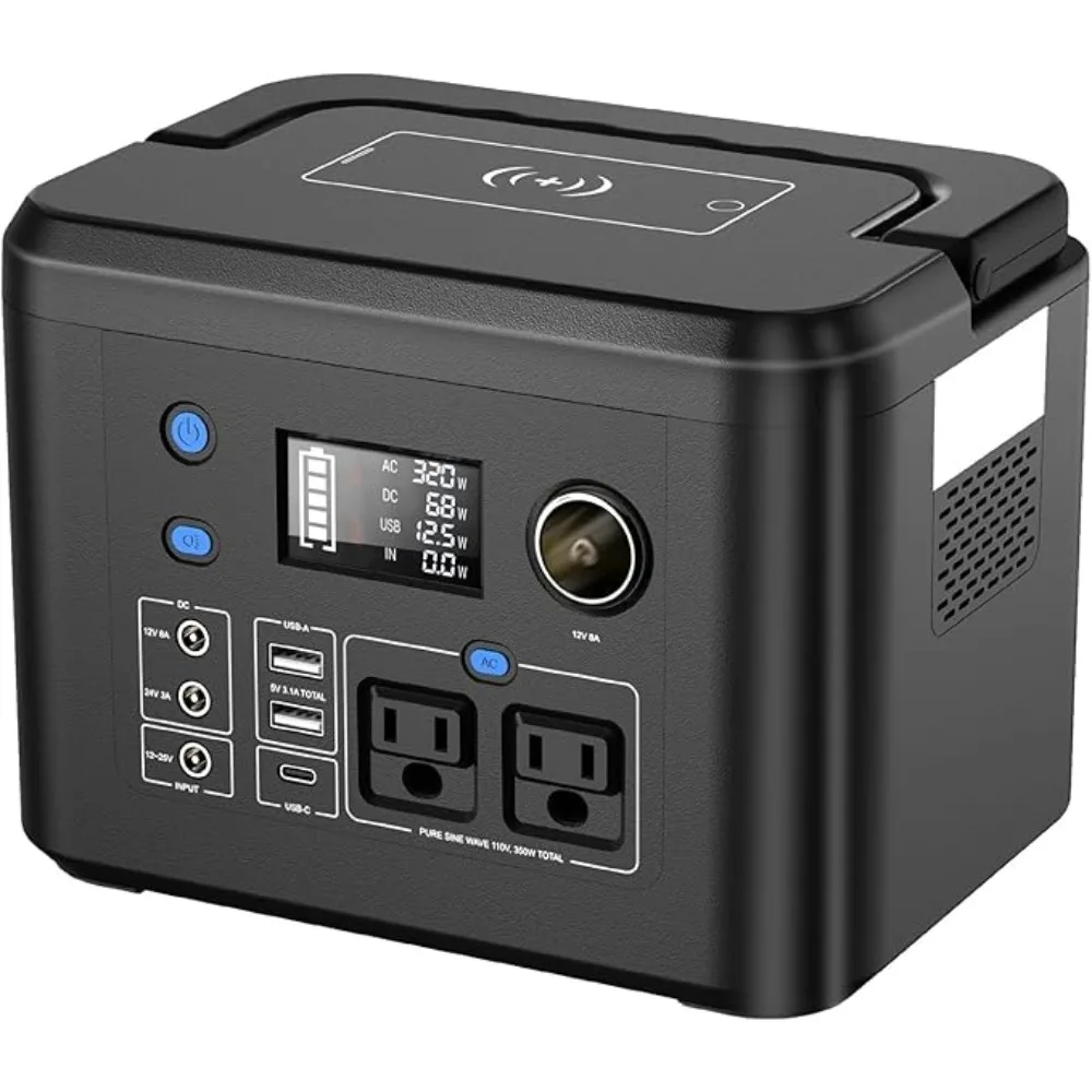 

Portable 350W Power Station with 260Wh 70,000mAh Lithium Battery Backup, 110V Pure Sine Wave AC Outlets