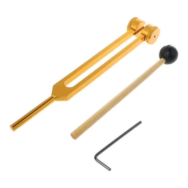 Imagem -04 - Liga de Alumínio Prata Tuning Garfo Chakra Martelo Bola Ferramenta de Diagnóstico para o Som Cura Terapia Cuidados de Saúde Transporte da Gota 128hz