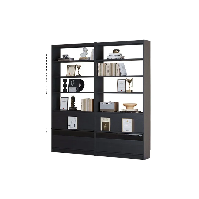 CXX solid wood bookshelf bookcase integrated simple high-end office wall display cabinet