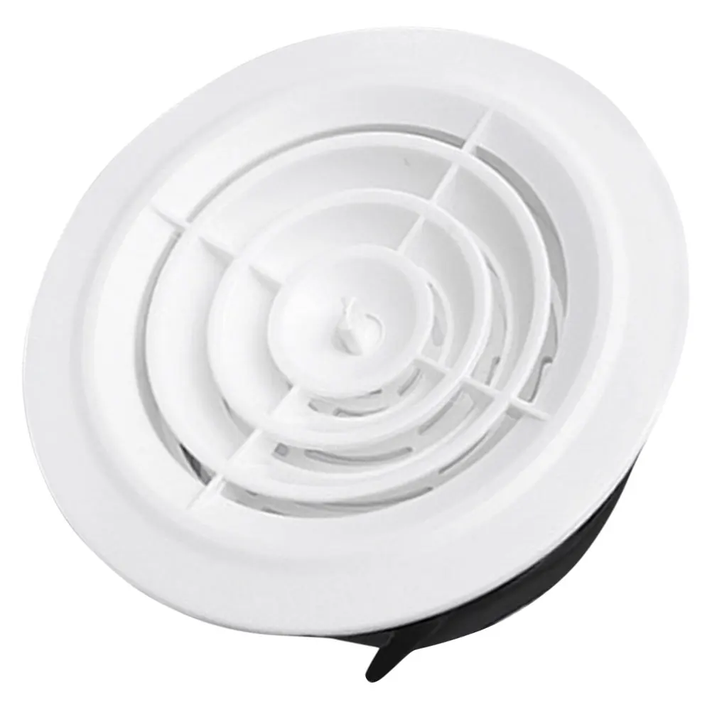

Adjustable Round Air Outlet Vent Cover 200mm Black Louver Central Conditioning Exhaust Grille Soffit Vents Wall Mount Ceiling