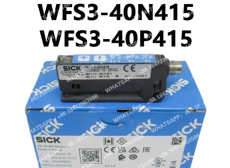 Sensor de marca SICK WFS3-40N415 WFS3-40P415 tipo slot, sensor de etiqueta para máquina de rotulagem com olho elétrico