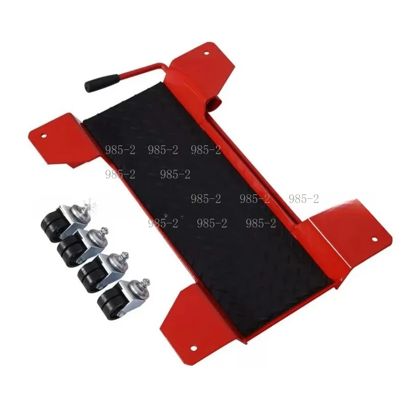 360 Degree Casters Platform Trolley Dolly, Motorbike Moving Carrier Equipped with Motorcycle Centre Stand