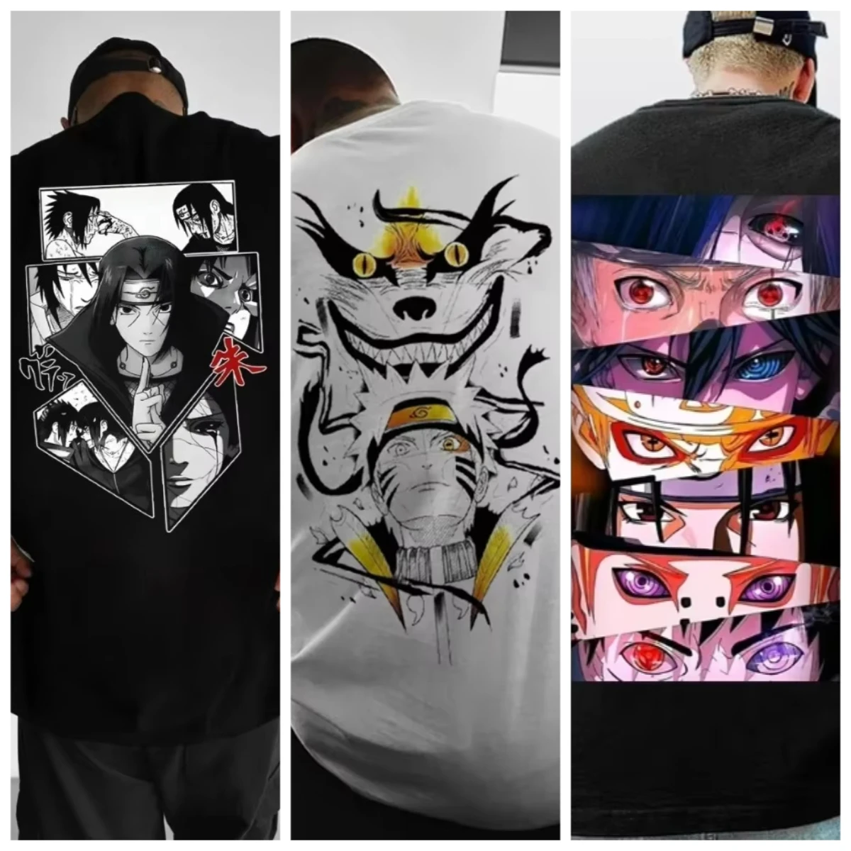 

Naruto Japanese Anime Peripheral Clothes Classic Comic T-Shirt Short Sleeve Crew Neck Summer Men's and Women's Couples