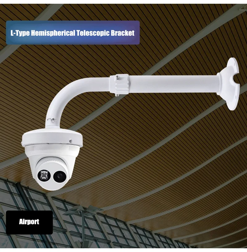 Aluminium-Dome-Kamera-Teleskophalterung für Hikvision Dahua, halbkugelförmige Panoramakamera, an der Wand montierte Hebe-Verlängerungsstange – Detail 20