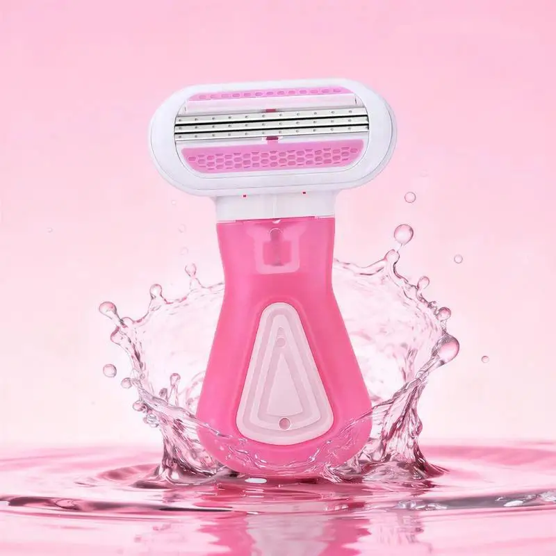 Portable Women Razor For Travel Face Leg Bikini Body Hair Shaving With Protective Net Blade Lady Manual Shaver Set