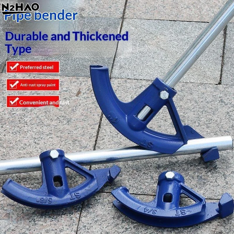 Heavy Duty Manual Pipe Bender High Strength Steel Rust Proof Coating For Plumbing DIY Pipe Bending Work