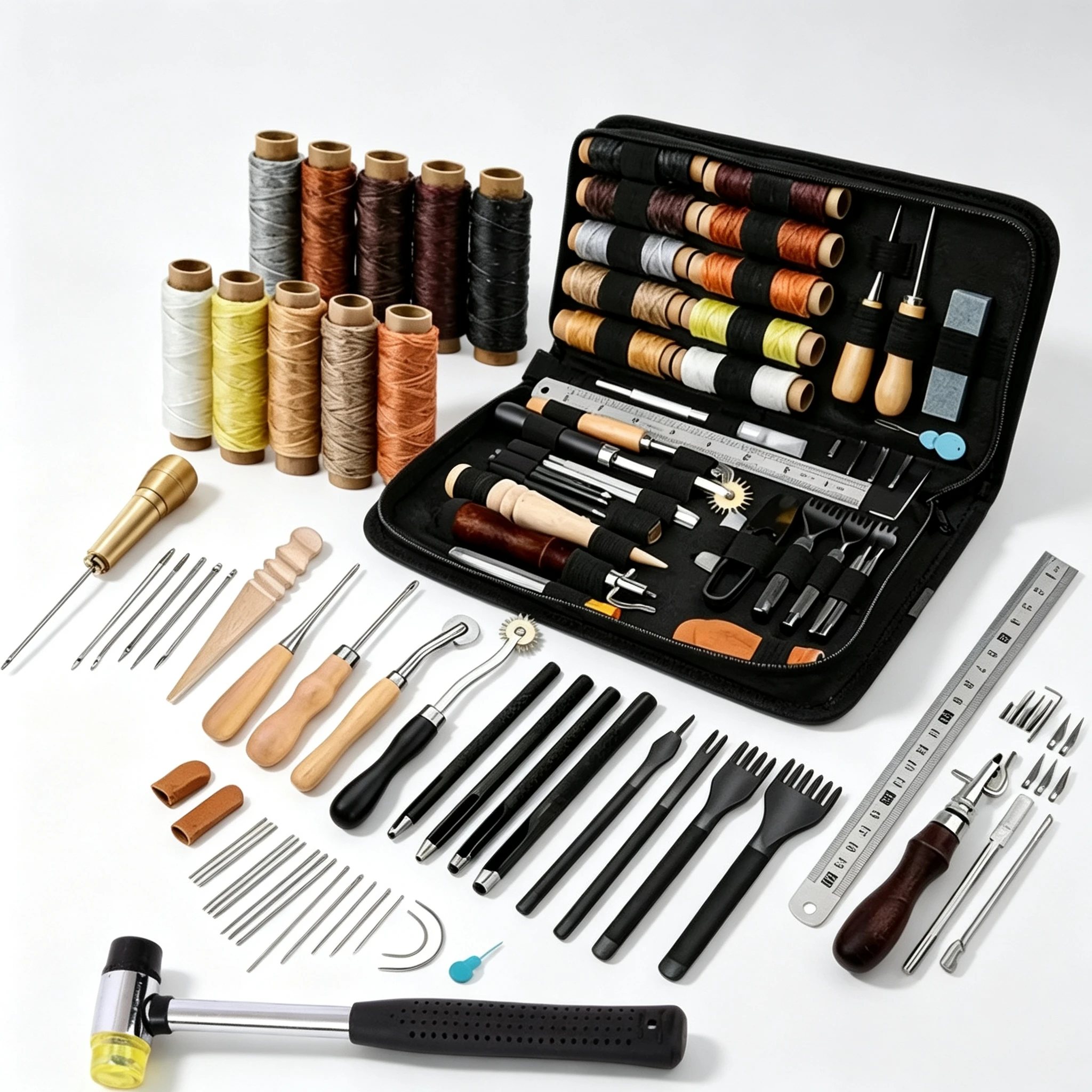 Leatherwork Hand Sewing Needles - Professional Leather Craft Tools Kit, Hand